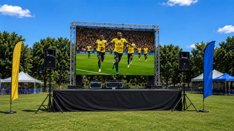 Pantallas LED, sonido e iluminación para eventos mundialistas